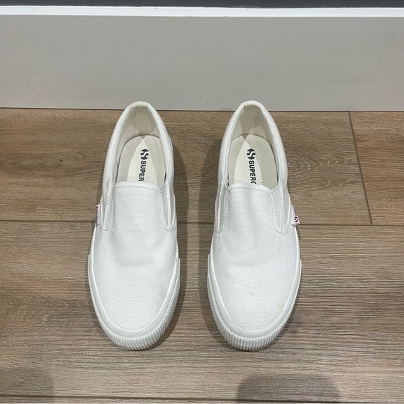 Superga White Slip-On Sneakers - small platform - Picture 2 of 3